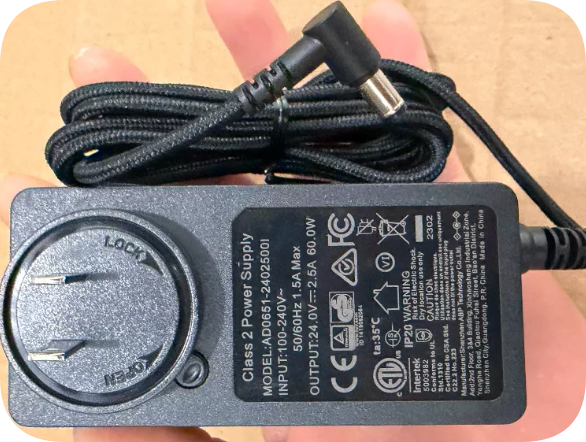 *Brand NEW*AD0651-24025001 24V 2.5A Thunderbolt 4 RGB Docking Station Charger DC 5.5x2.5
